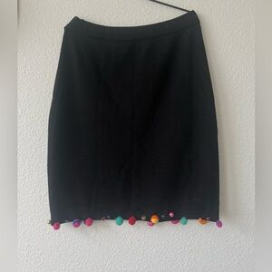Michael Simon | vintage knit Pom Pom skirt